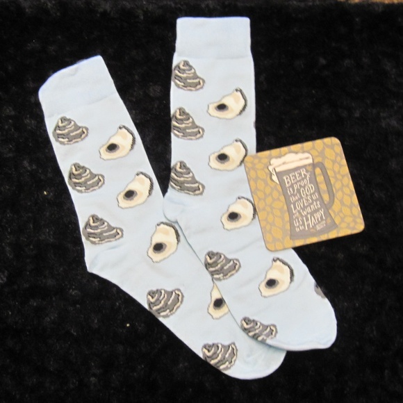 Other - Brand New! Baby Blue Mens Oyster Socks!